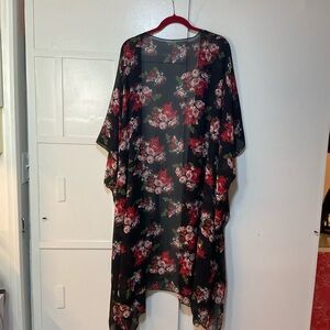 Floral Sheer Swimsuit Cover-up